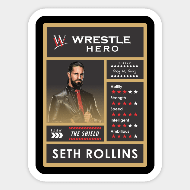 wwe card seth rollins Sticker by Kevindoa